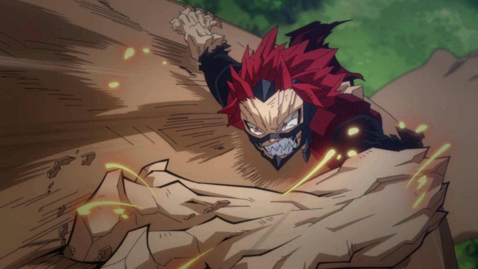 Kirishima as seen in My Hero Academia anime (Image via Bones)